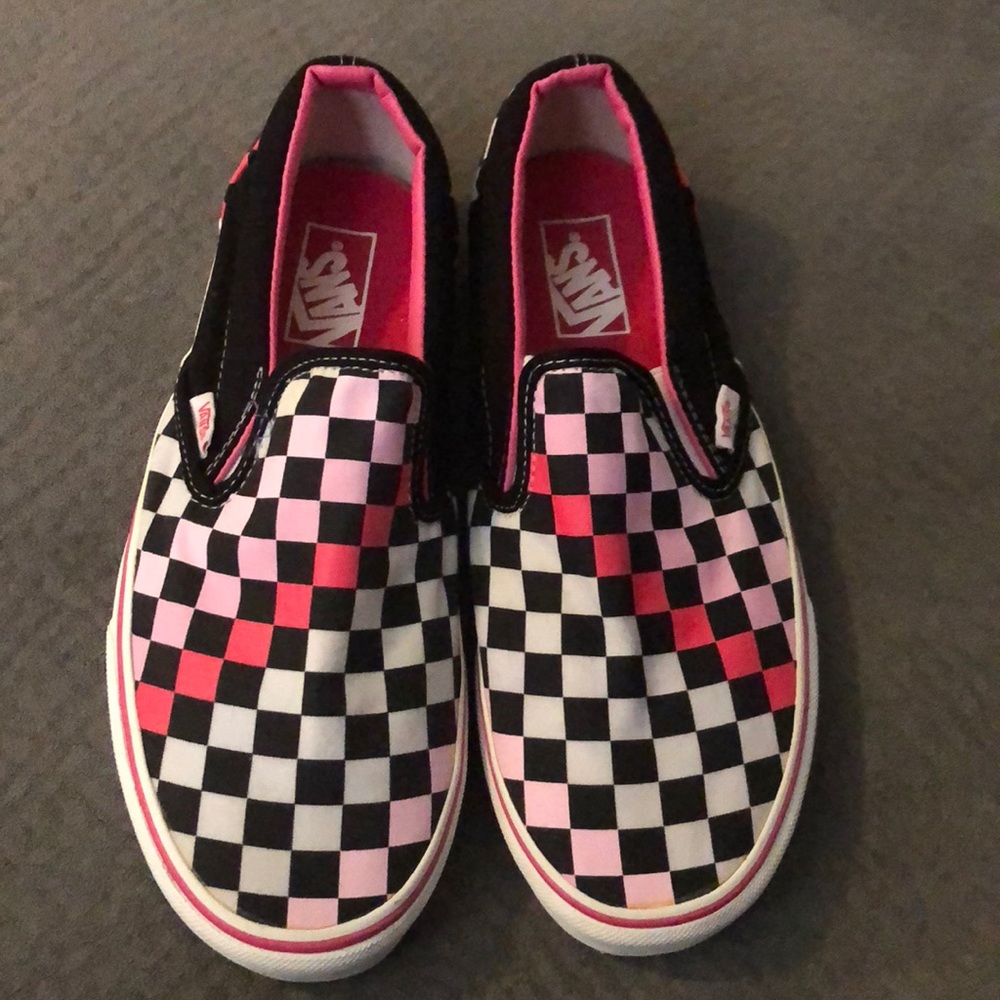 Pink Checkered Vans